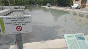 Fuente del Parque Central con posible protozoo cryptosporidium